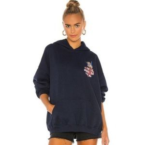 Boys Lie, I Am Not Where You Left Me Hoodie in Navy, One Size